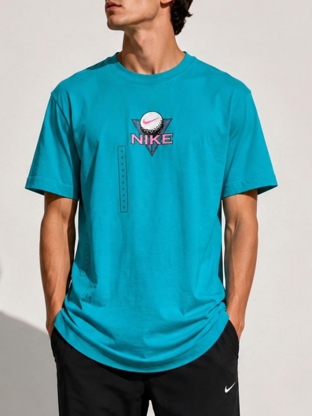 Nike Men’s Turquoise Graphic Golf Short-Sleeve Tee NWT size Small